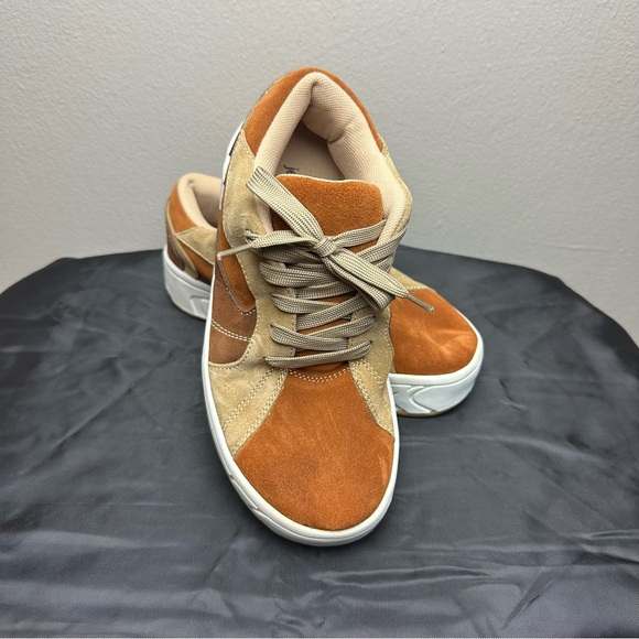 Jeffrey Campbell Limit Platform Brown Suede Sneaker Sz 6.5 - Picture 1 of 6
